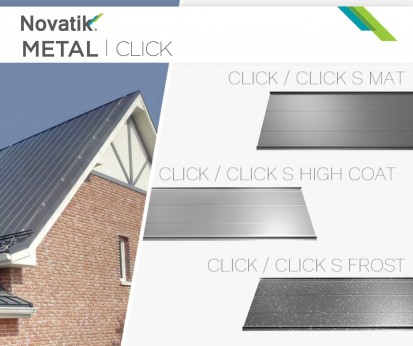 Acoperis Novatik METAL CLICK Click, Click S, Click Silent Tabla prefaltuita pentru acoperisuri faltuite