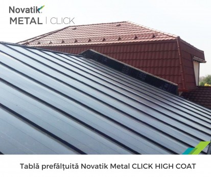 Acoperis Novatik METAL CLICK Click, Click S, Click Silent Tabla prefaltuita pentru acoperisuri faltuite