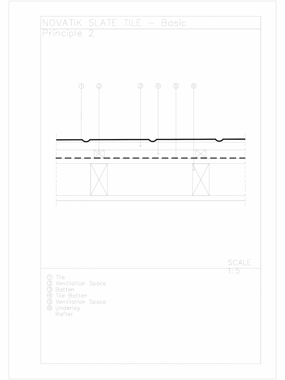 Pagina 1-CAD-DWG Novatik Slate Tile - Basic Principle 2 Novatik NATURA Detaliu de produs 