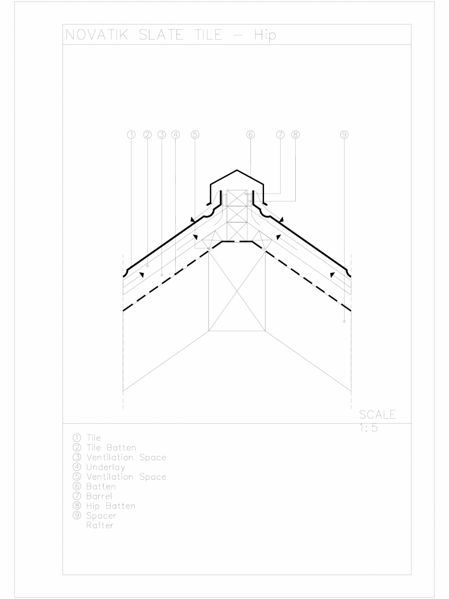 Pagina 1 - CAD-DWG Novatik Slate Tile - Hip Novatik NATURA Detaliu de produs 