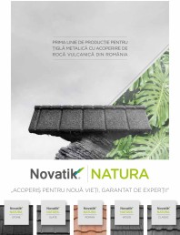 Ţiglă metalică cu acoperire de rocă vulcanică