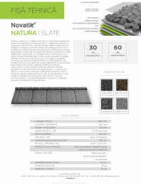 Țiglă metalică cu acoperire de rocă vulcanică Novatik NATURA