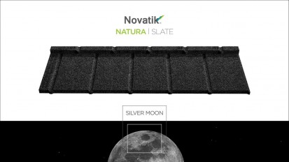 Novatik NATURA Slate SILVER MOON SLATE Tigle metalice cu acoperire de roca vulcanica