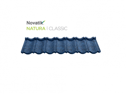 Novatik NATURA CLASSIC_Galaxy Blue CLASSIC Paletar tigle metalice cu acoperire de roca vulcanica