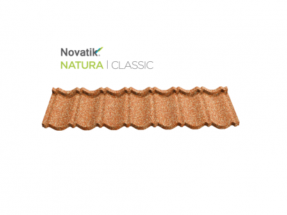 Novatik NATURA CLASSIC-Sand 2021 CLASSIC Paletar tigle metalice cu acoperire de roca vulcanica