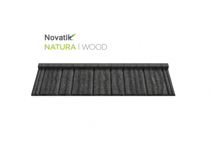 Novatik NATURA WOOD_Dark Moon WOOD Paletar - Tigle metalice cu acoperire de roca vulcanica