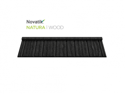 Novatik NATURA WOOD Black Volcano WOOD Paletar - Tigle metalice cu acoperire de roca vulcanica