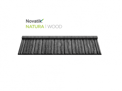Novatik NATURA WOOD_Silver Moon WOOD Paletar - Tigle metalice cu acoperire de roca vulcanica