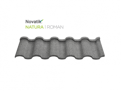 Novatik NATURA ROMAN_Graphite Grey ROMAN Paletar - Tigla metalica cu acoperire de roca vulcanica