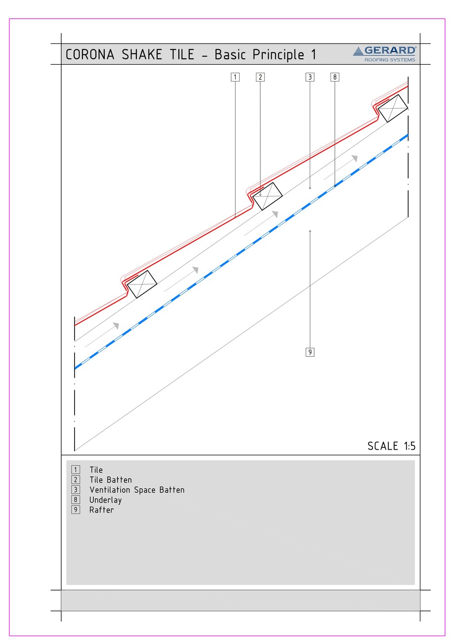 Pagina 1-CAD-DWG Tabla tip tigla, detaliu de camp sectiune longitudinala prin capriori GERARD Detaliu de...