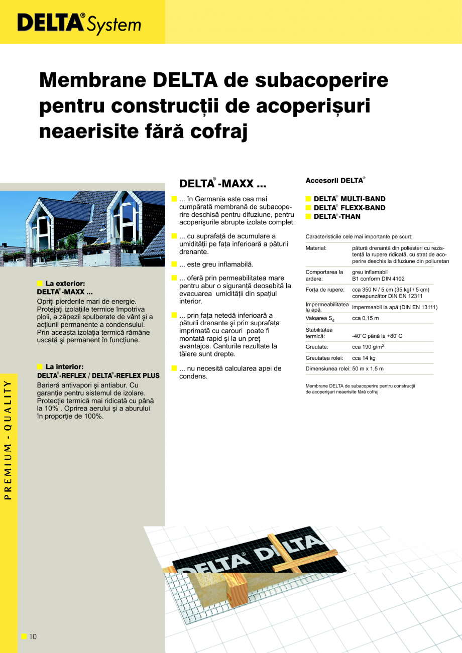 Pagina 11 - Sisteme de acoperisuri DELTA DELTA Catalog, brosura Romana  indicã raportul dintre...