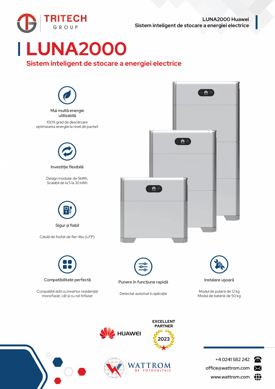 Pagina 1-Sistem inteligent de stocare a energiei electrice WATTROM 2000-5-S0/2000-10-S0/2000-15-S0 Fisa...