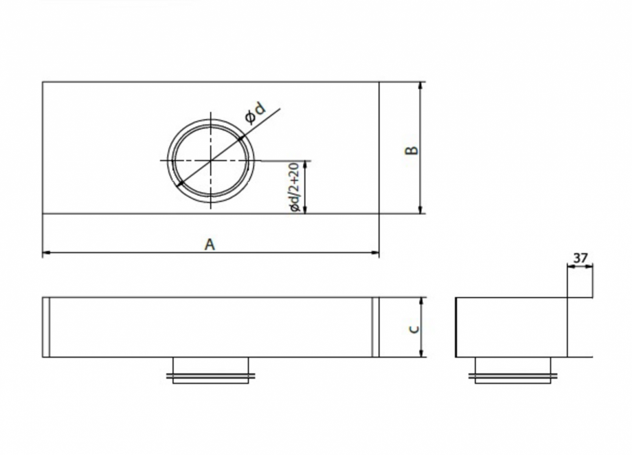 Pagina 1-Schita tehnica ALLVENT ENGINEERING Plenum 1x90  Fisa tehnica 