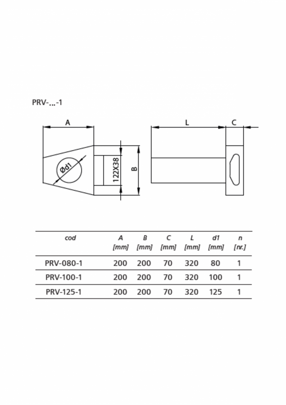 Pagina 1-Schita tehnica ALLVENT ENGINEERING Plenum tubulatura plata  Fisa tehnica 