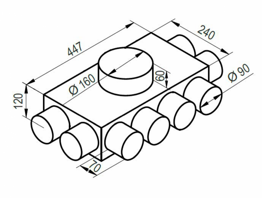 Pagina 1-Schita tehnica ALLVENT ENGINEERING Distribuitor plat 8x Fisa tehnica 