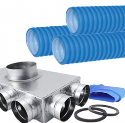 Tubulatura flexibila antibacteriana HDPE si accesorii pentru sisteme de ventilatie ALLVENT ENGINEERING