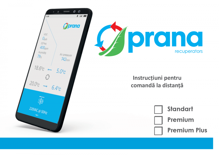 Pagina 1-Instructiuni pentru comanda la distanta pentru pentru sistemele de ventilatie din GAMA REZIDENTIALA ...