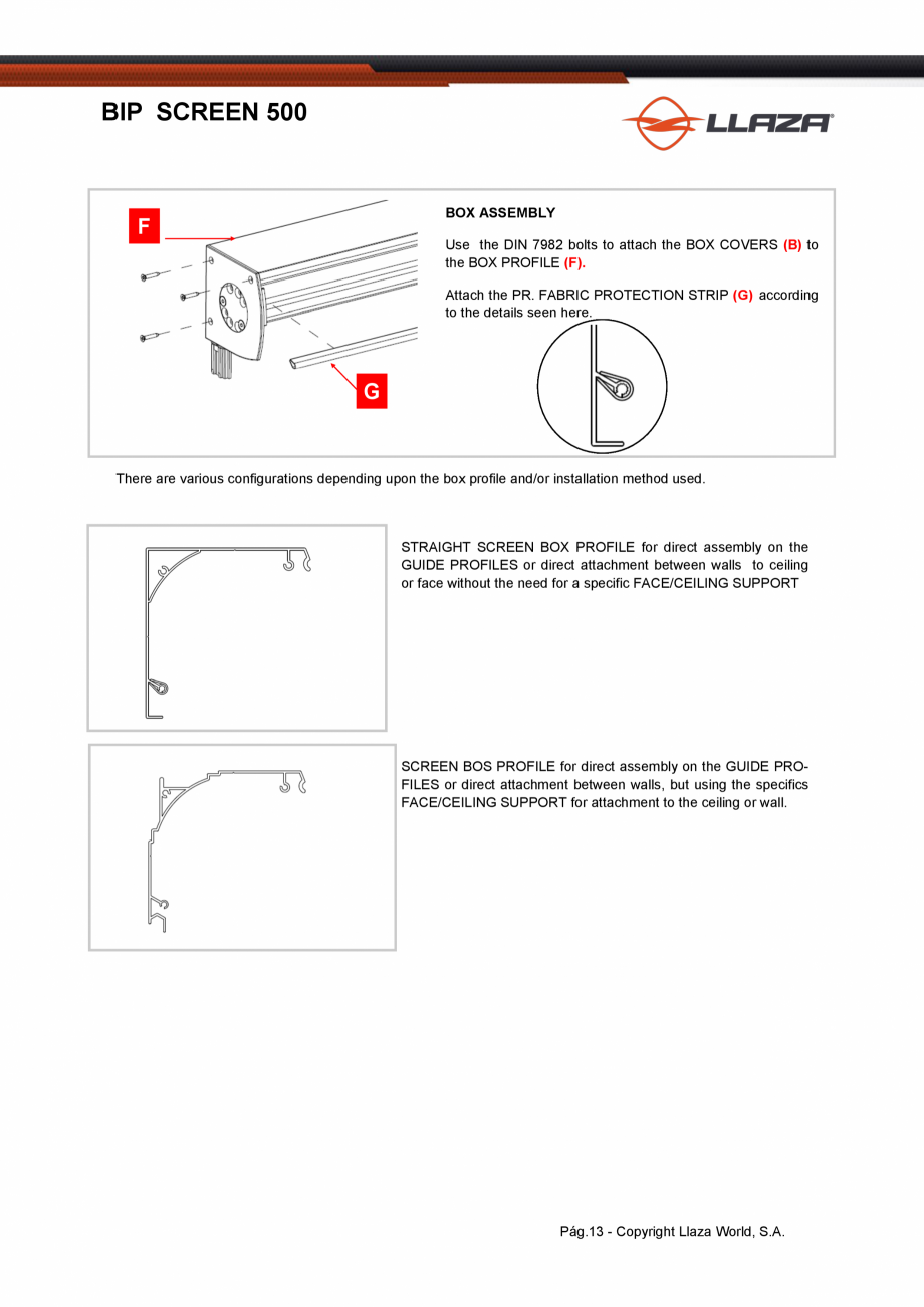 Pagina 13-Rulou din material textil perforat LLAZA Bip 500 Fisa tehnica Engleza  the floor when
the BIP FLOOR ...