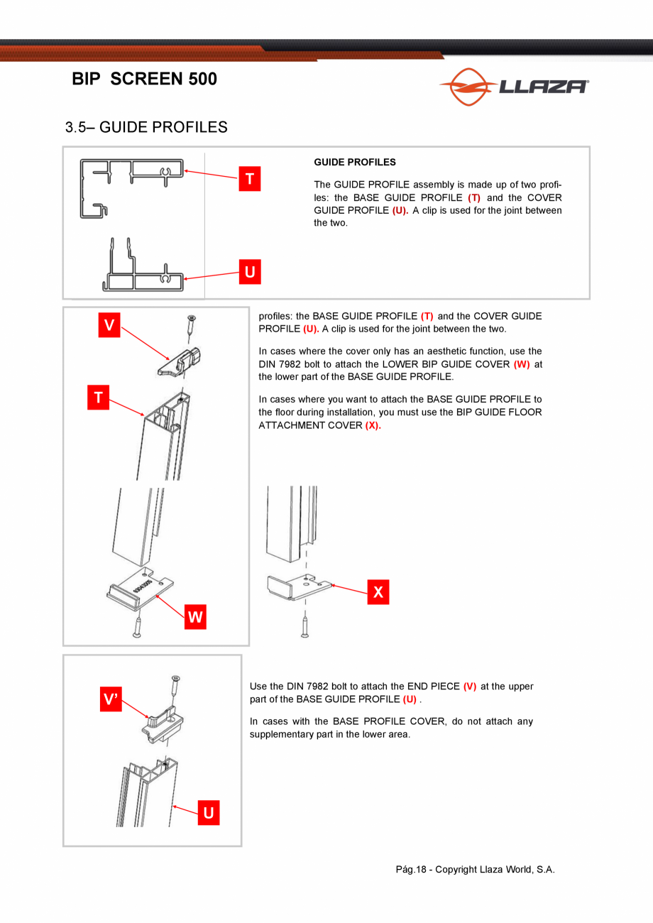 Pagina 18-Rulou din material textil perforat LLAZA Bip 500 Fisa tehnica Engleza 