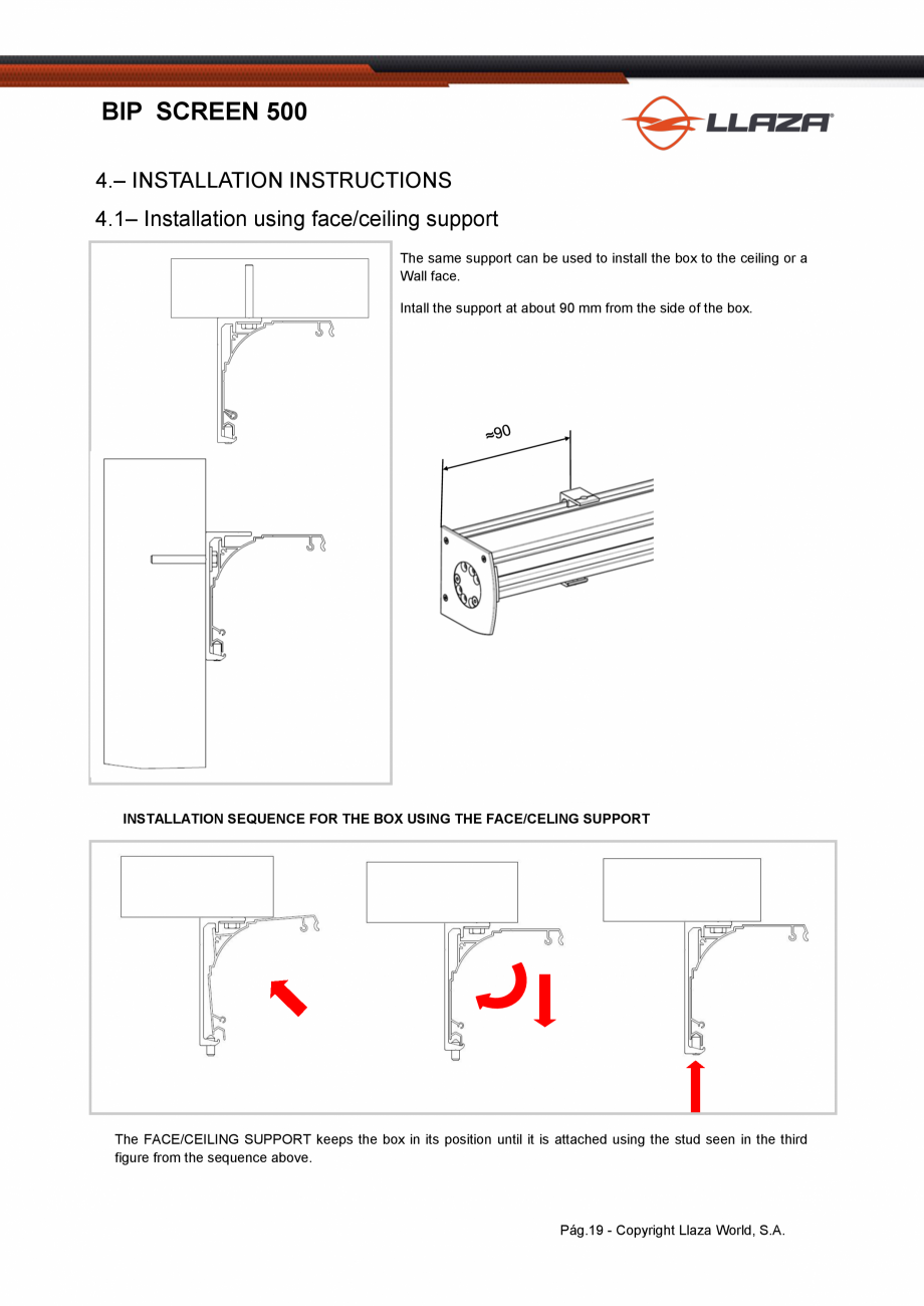 Pagina 19-Rulou din material textil perforat LLAZA Bip 500 Fisa tehnica Engleza 