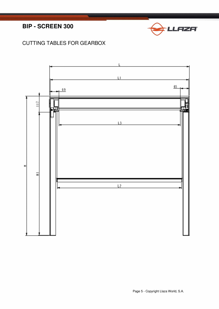 Pagina 5-Rulou din material textil perforat LLAZA Bip 300 Fisa tehnica Engleza is configuration requires an...
