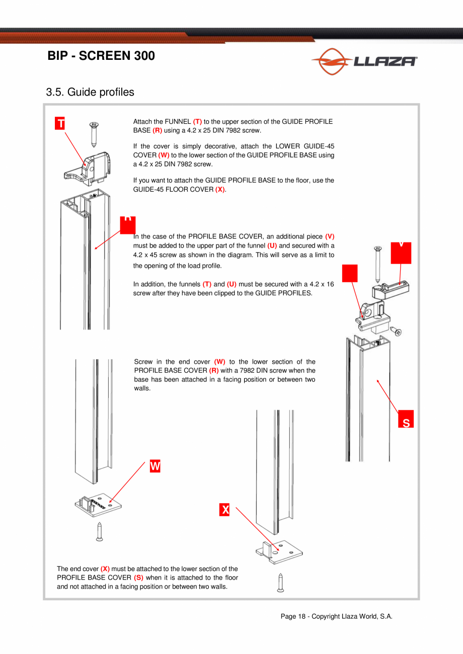 Pagina 18-Rulou din material textil perforat LLAZA Bip 300 Fisa tehnica Engleza 