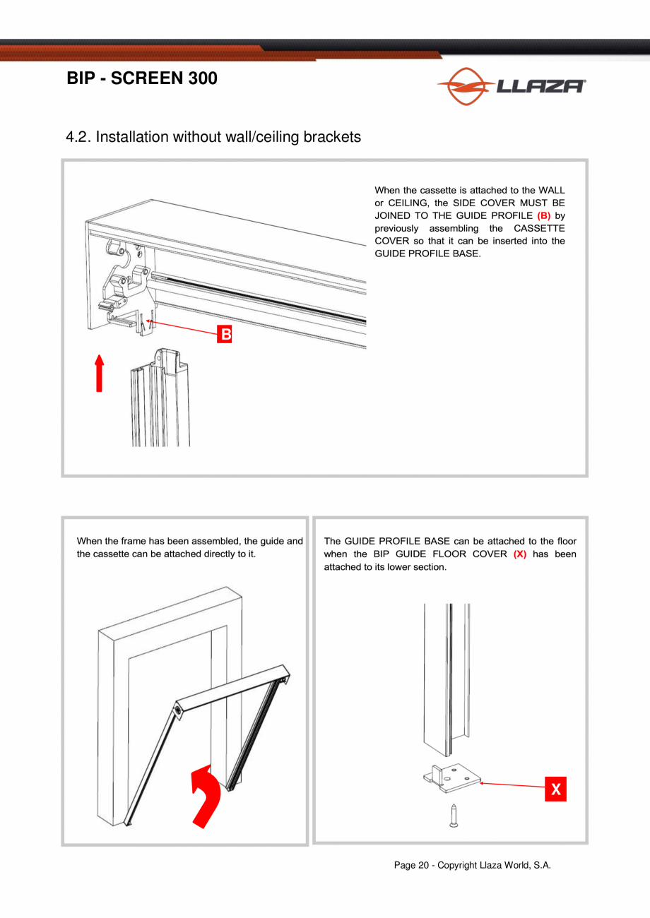 Pagina 20-Rulou din material textil perforat LLAZA Bip 300 Fisa tehnica Engleza 
