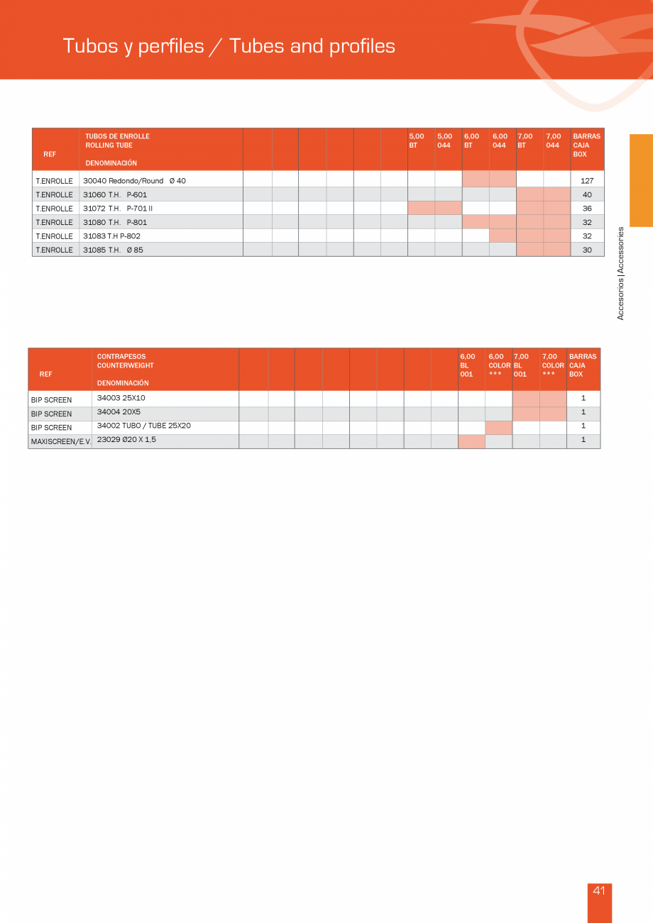 Pagina 84-Lista de preturi LLaza LLAZA Bip 300, Bip 500, Maxi Screen, Aluminiu, Lemn Catalog, brosura Engleza ...