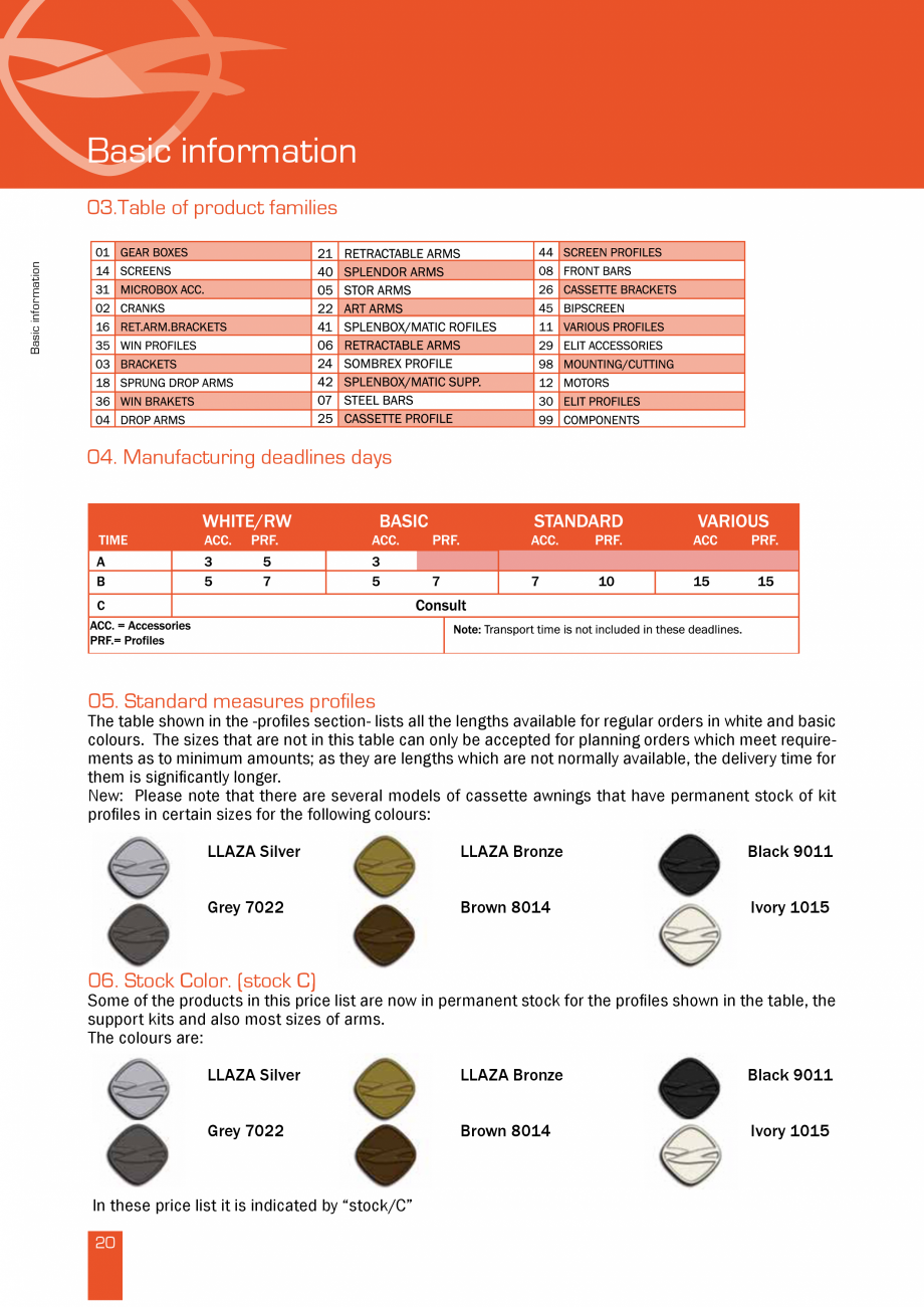 Pagina 42-Lista de preturi LLaza LLAZA Bip 300, Bip 500, Maxi Screen, Aluminiu, Lemn Catalog, brosura Engleza ...