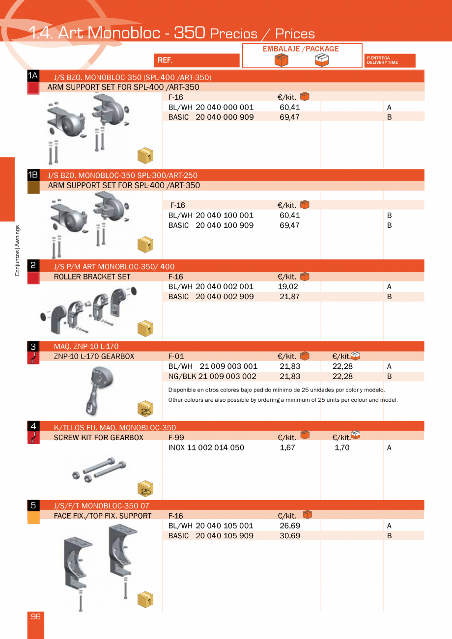 Pagina 193-Lista de preturi LLaza LLAZA Bip 300, Bip 500, Maxi Screen, Aluminiu, Lemn Catalog, brosura Engleza ...