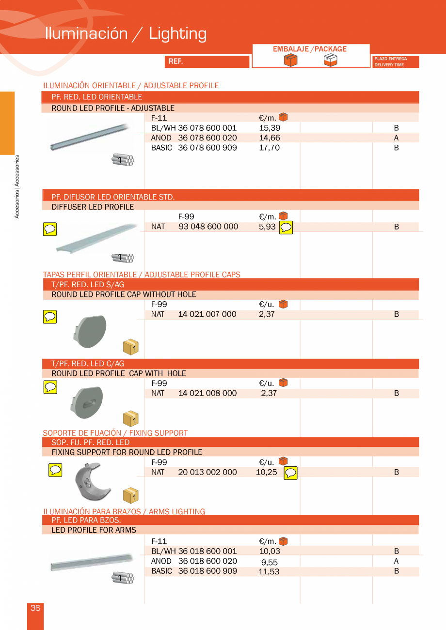 Pagina 73-Lista de preturi LLaza LLAZA Bip 300, Bip 500, Maxi Screen, Aluminiu, Lemn Catalog, brosura Engleza ...