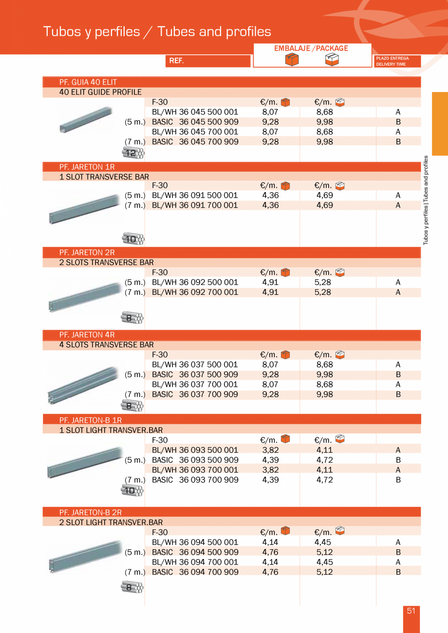 Pagina 103-Lista de preturi LLaza LLAZA Bip 300, Bip 500, Maxi Screen, Aluminiu, Lemn Catalog, brosura Engleza ...