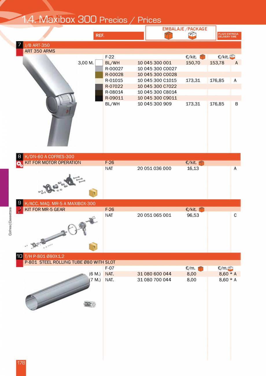 Pagina 358-Lista de preturi LLaza LLAZA Bip 300, Bip 500, Maxi Screen, Aluminiu, Lemn Catalog, brosura Engleza ...