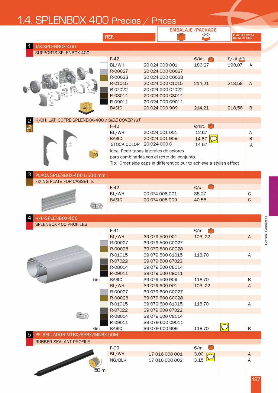 Pagina 396-Lista de preturi LLaza LLAZA Bip 300, Bip 500, Maxi Screen, Aluminiu, Lemn Catalog, brosura Engleza 
