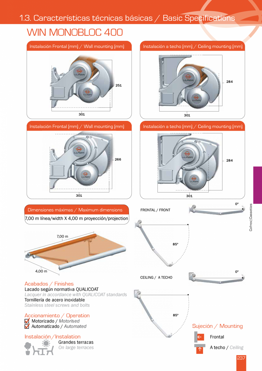 Pagina 475-Lista de preturi LLaza LLAZA Bip 300, Bip 500, Maxi Screen, Aluminiu, Lemn Catalog, brosura Engleza 
