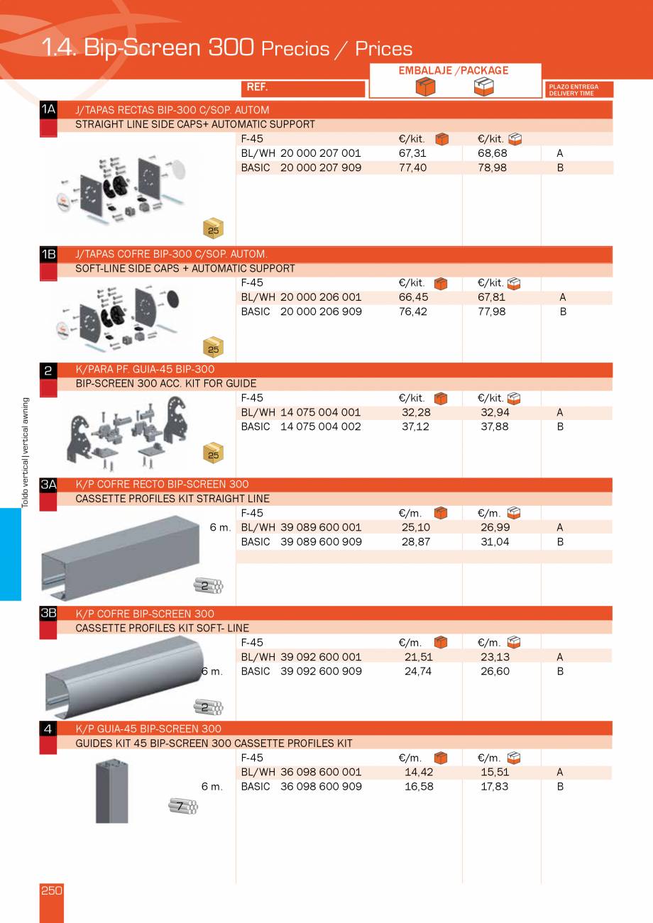 Pagina 501-Lista de preturi LLaza LLAZA Bip 300, Bip 500, Maxi Screen, Aluminiu, Lemn Catalog, brosura Engleza 