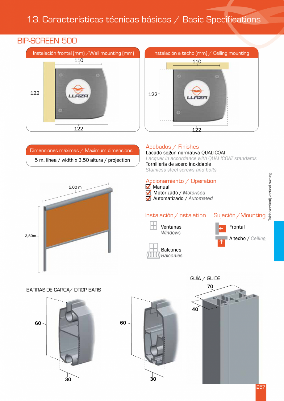 Pagina 515-Lista de preturi LLaza LLAZA Bip 300, Bip 500, Maxi Screen, Aluminiu, Lemn Catalog, brosura Engleza 