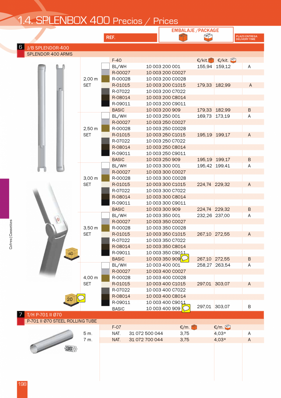 Pagina 397-Lista de preturi LLaza LLAZA Bip 300, Bip 500, Maxi Screen, Aluminiu, Lemn Catalog, brosura Engleza 