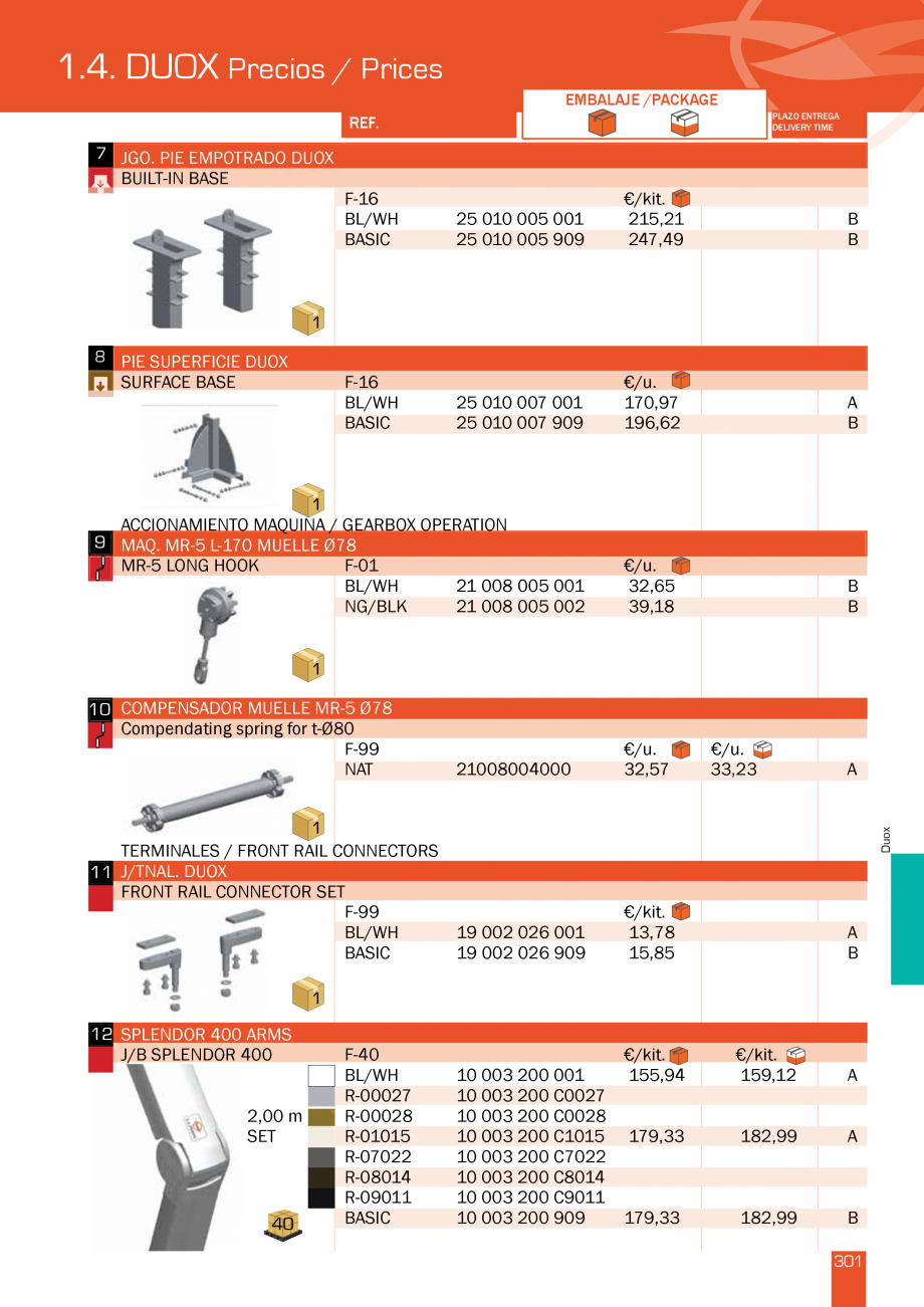 Pagina 604-Lista de preturi LLaza LLAZA Bip 300, Bip 500, Maxi Screen, Aluminiu, Lemn Catalog, brosura Engleza 