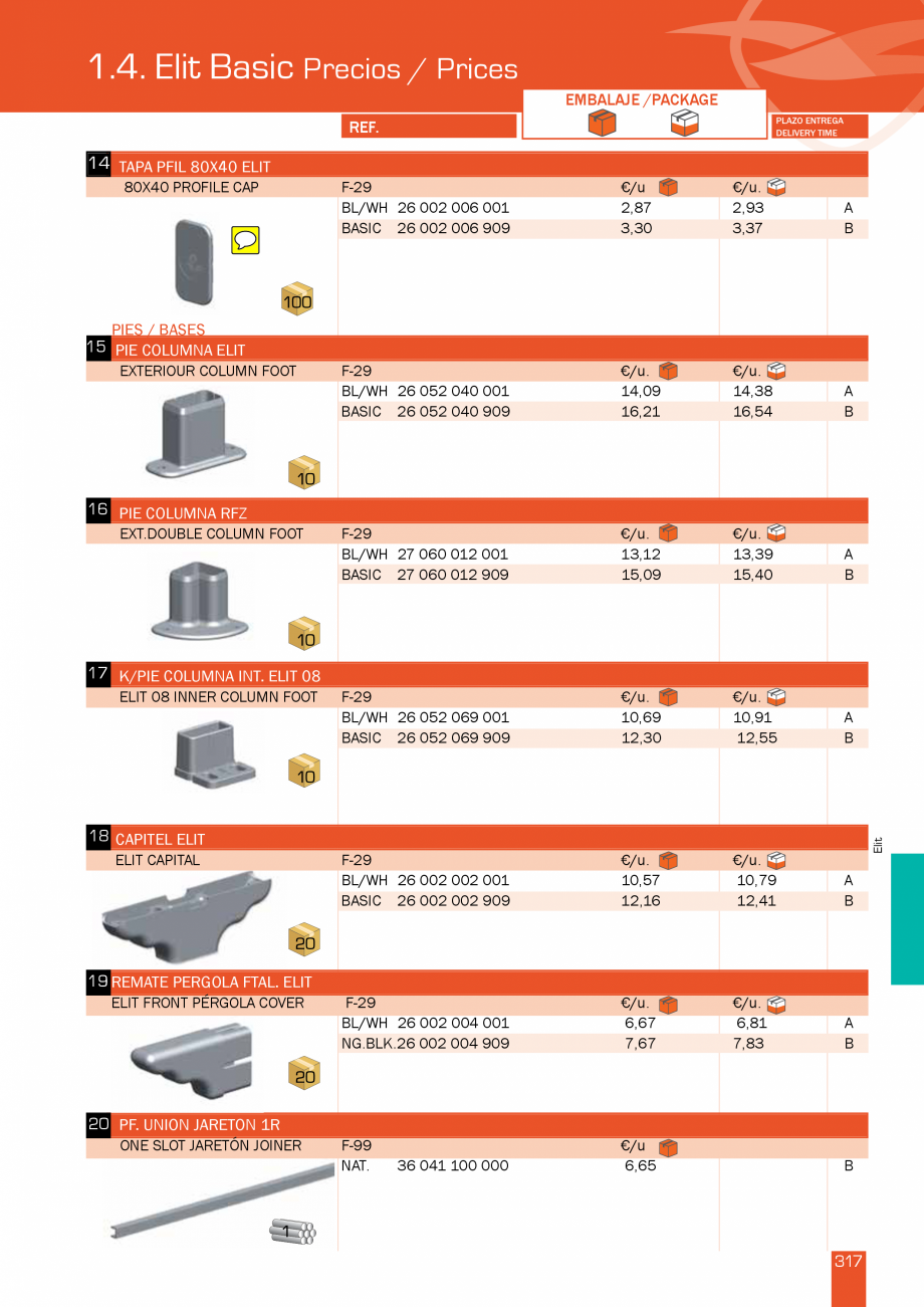 Pagina 636-Lista de preturi LLaza LLAZA Bip 300, Bip 500, Maxi Screen, Aluminiu, Lemn Catalog, brosura Engleza 