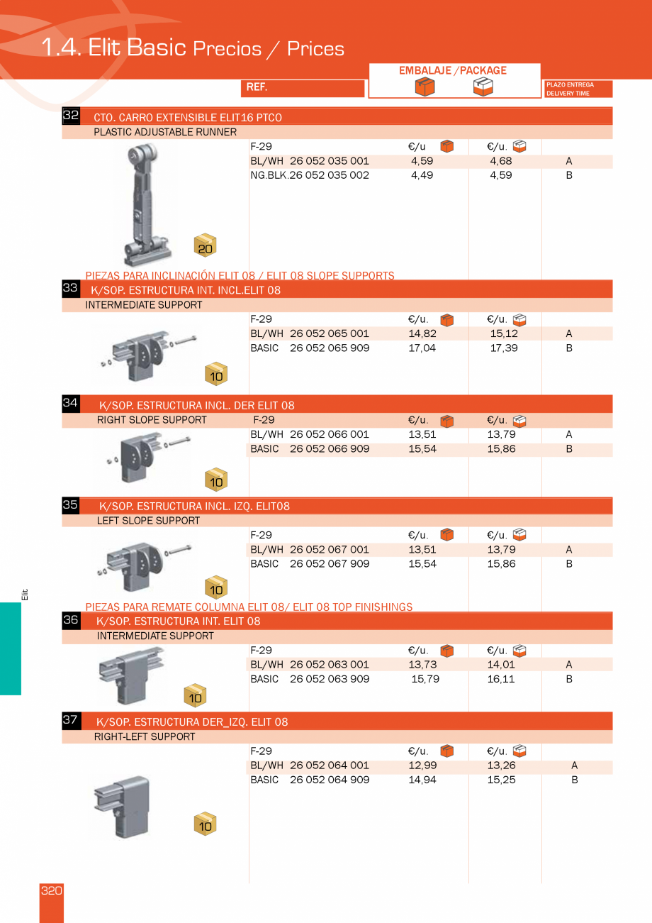Pagina 642-Lista de preturi LLaza LLAZA Bip 300, Bip 500, Maxi Screen, Aluminiu, Lemn Catalog, brosura Engleza 