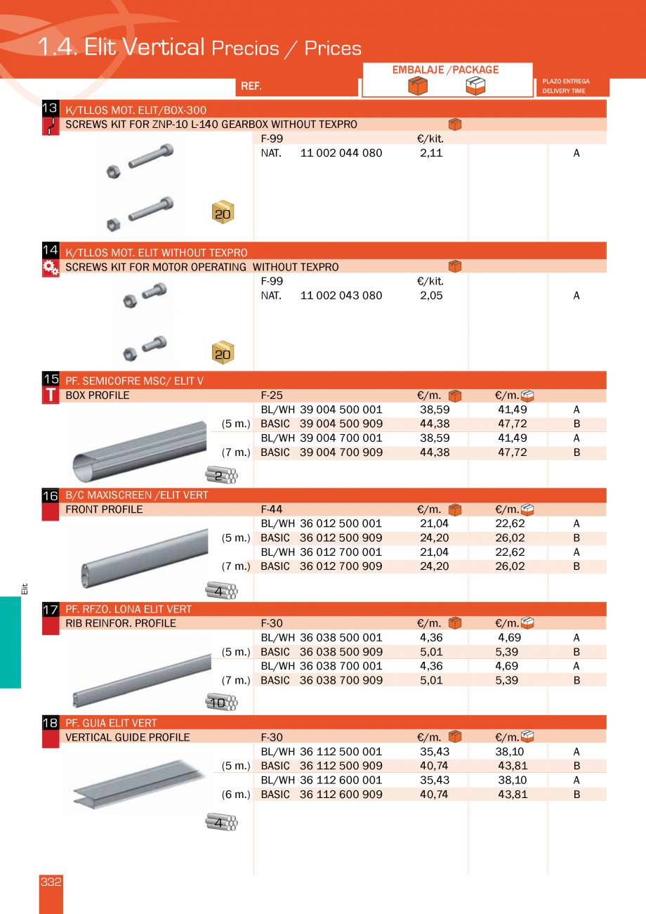 Pagina 666-Lista de preturi LLaza LLAZA Bip 300, Bip 500, Maxi Screen, Aluminiu, Lemn Catalog, brosura Engleza 
