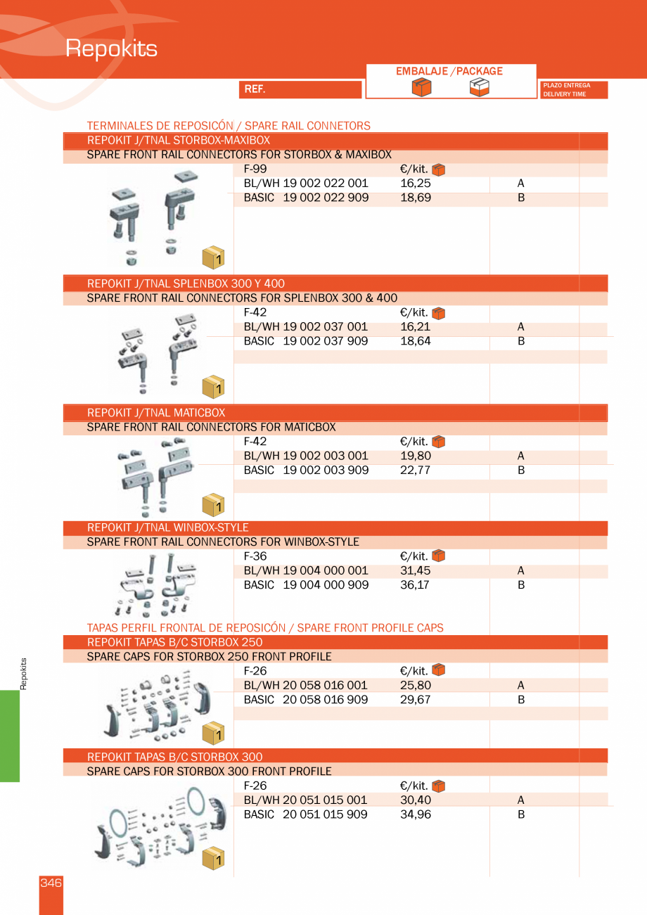 Pagina 694-Lista de preturi LLaza LLAZA Bip 300, Bip 500, Maxi Screen, Aluminiu, Lemn Catalog, brosura Engleza 