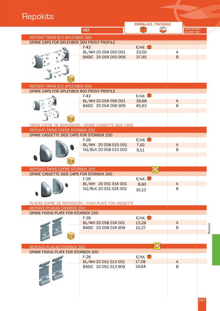 Pagina 696-Lista de preturi LLaza LLAZA Bip 300, Bip 500, Maxi Screen, Aluminiu, Lemn Catalog, brosura Engleza 