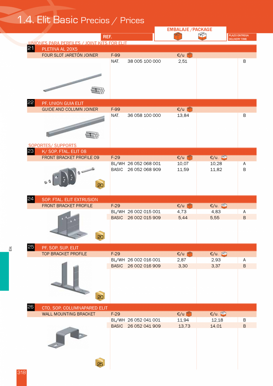 Pagina 637-Lista de preturi LLaza LLAZA Bip 300, Bip 500, Maxi Screen, Aluminiu, Lemn Catalog, brosura Engleza 