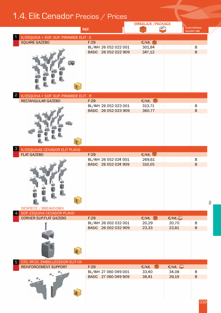 Pagina 679-Lista de preturi LLaza LLAZA Bip 300, Bip 500, Maxi Screen, Aluminiu, Lemn Catalog, brosura Engleza 