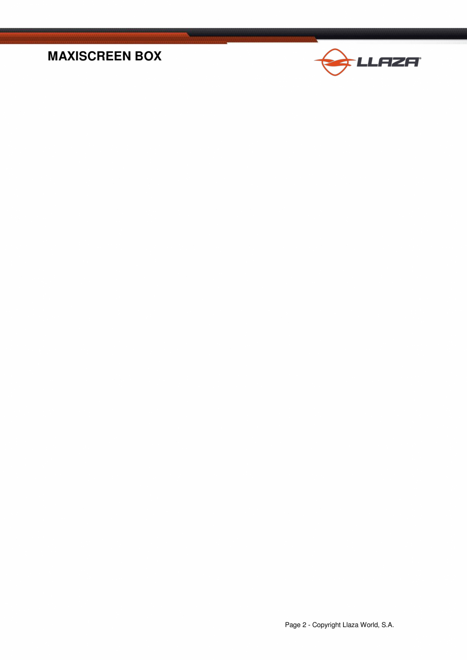 Pagina 2-Rulou din material textil (Box) LLAZA Maxi Screen Fisa tehnica Engleza  added
value to the...