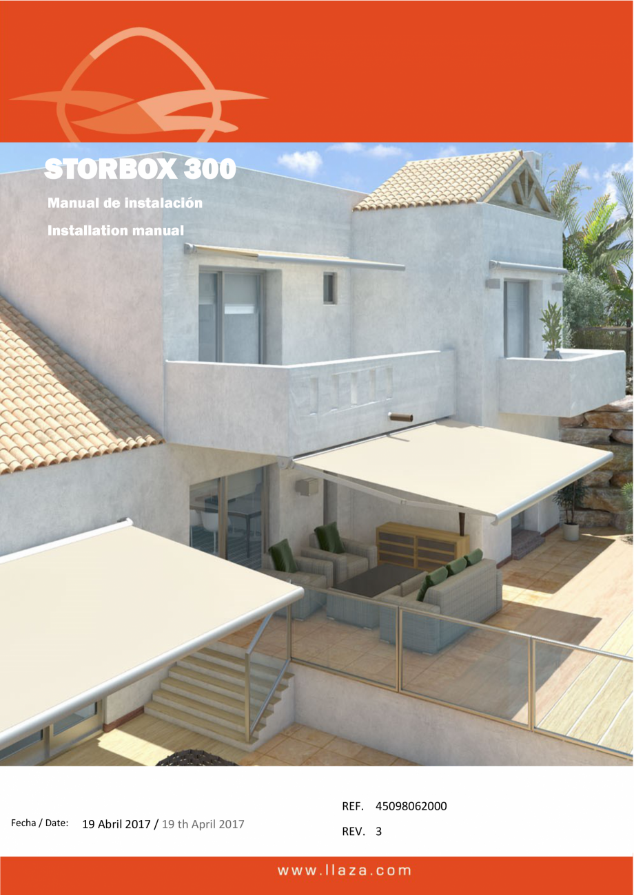 Pagina 1-Copertina casetata medie LLAZA StorBox 300 Instructiuni montaj, utilizare Engleza, Spaniola STORBOX ...