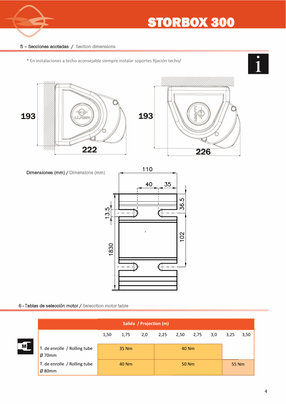 Pagina 4-Copertina casetata medie LLAZA StorBox 300 Instructiuni montaj, utilizare Engleza, Spaniola ecciones...