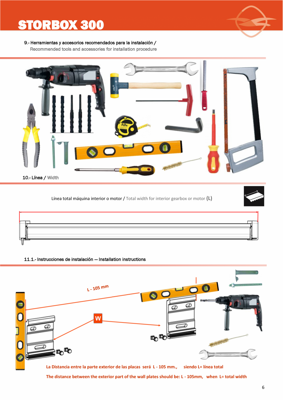 Pagina 6-Copertina casetata medie LLAZA StorBox 300 Instructiuni montaj, utilizare Engleza, Spaniola d as...